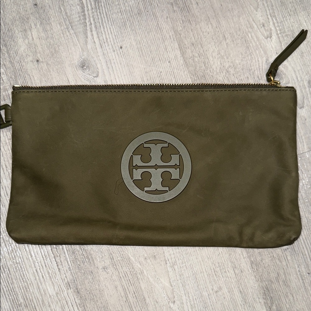 Tory Burch Olive Toiletry Bag
